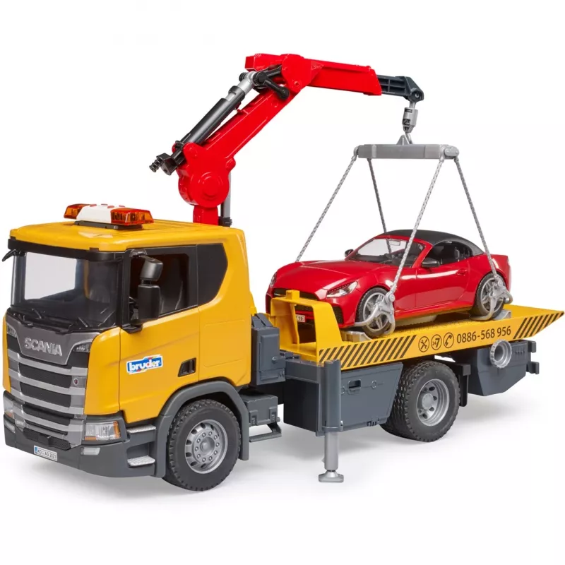 Zestaw pojazdów Scania Super 560R – pomoc drogowa i roadster