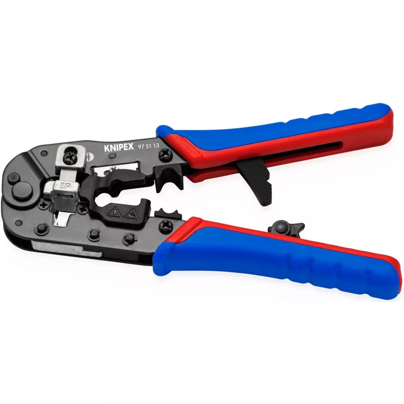 Knipex 97 51 13 zaciskarka do kabli narzędzie zaciskowe Czarny, Niebieski, Czerwony