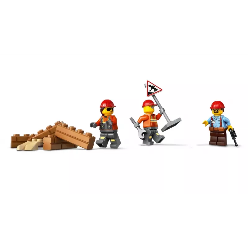 Zabawkowy spychacz budowlany LEGO 60466, seria City, 682 elementy, 3 minifigurki, zalecany wiek 8+, wymiary 120×240×130 mm
