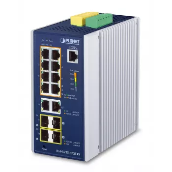 Przełącznik zarządzalny PLANET IP30 Przemysłowy L2+/L4 8-portowy Gigabit Ethernet
