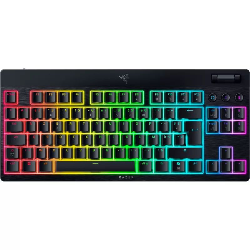 CzarnyWidow V4 Low-Profile TKL HyperSpeed, klawiatura gamingowa czarna, układ niemiecki, Razer Low-Profile pomarańczowy