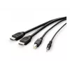 Belkin Secure KVM Combo kabel - Kabel wideo/USB/audio - zgodny z TAA - USB, Mini-Plug, HDMI (M)