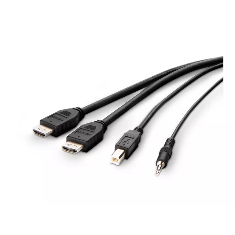 Belkin Secure KVM Combo kabel - Kabel wideo/USB/audio - zgodny z TAA - USB, Mini-Plug, HDMI (M)