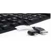 Klawiatura silikonowa USB+PS/2 czarna