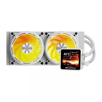Chłodzenie wodne CPU Darkflash DE240 (białe) — chłodnica 240 mm, układ zamknięty AIO