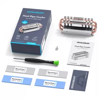 Radiator GRAUGEAR G-M2HS06 Aluminium i miedź dla M.2 NVMe SSD