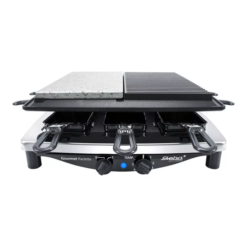 Grill stołowy Steba RC 4 Plus Deluxe Chrome Czarny 622300