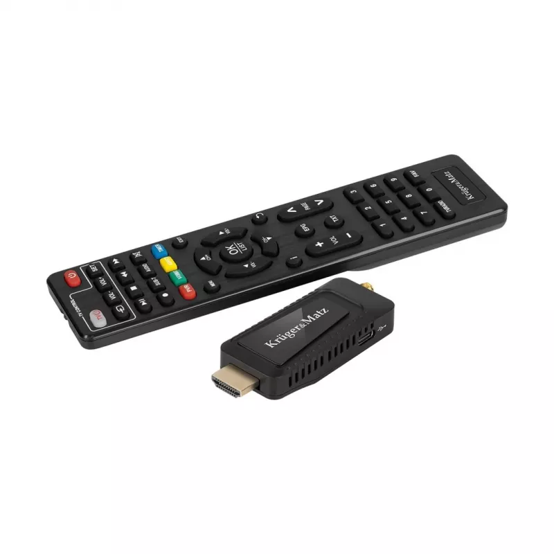 Mini tuner DVB-T2 H.265 HEVC KRUGER & MATZ KM9998, 470–862 MHz, 1 tuner, HDMI, USB, 720p