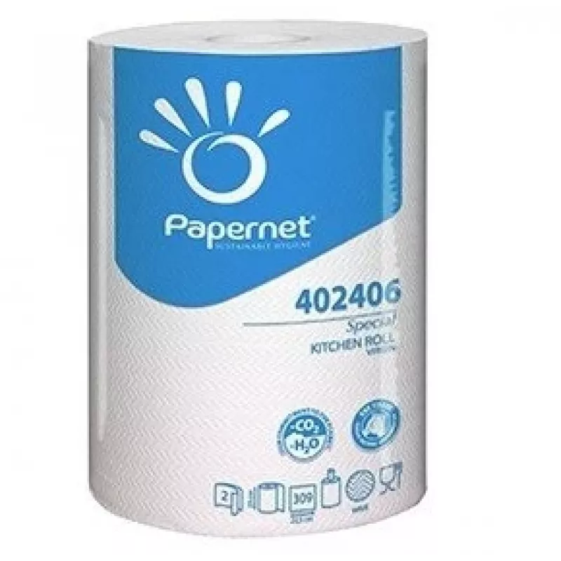 Papernet Special Ręczniki papierowe w rolce, Papier, 2-warstwowe, 60m, Celuloza, Biały (402406-1)