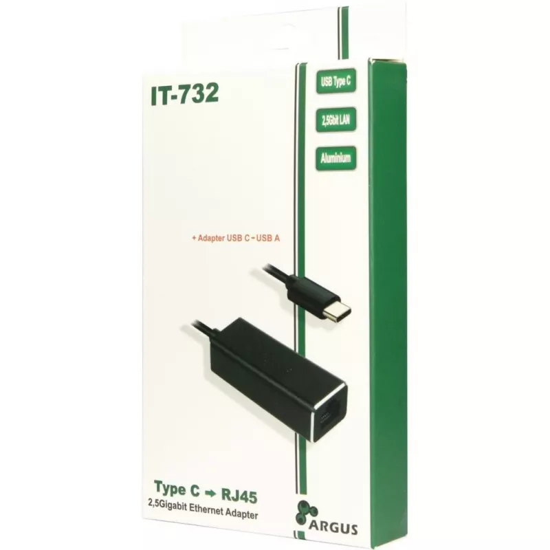 Adapter Ethernet Inter-Tech IT-732 2500 Mbit/s USB Type-C przewodowy