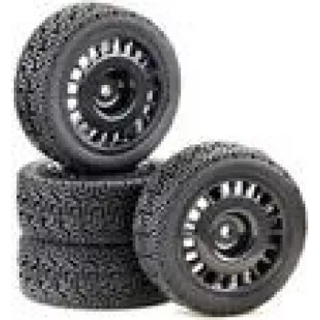 Absima 1 10 Rally Winded Complete Wheels Czarny 4 szt. (2510061)