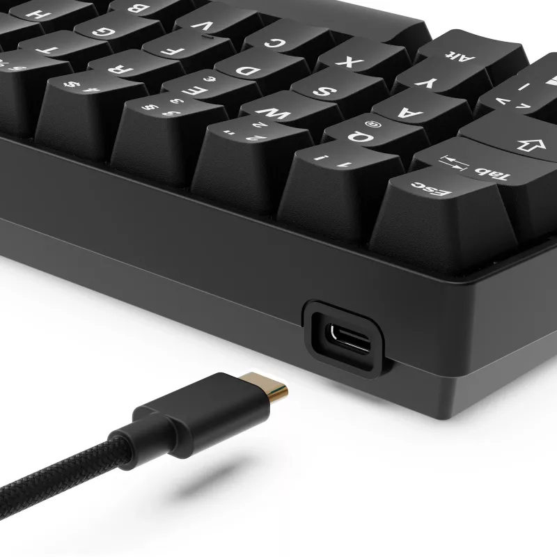 Klawiatura Sharkoon 100065630 60% przewodowa USB QWERTZ niemiecka czarna
