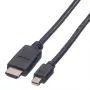 Kabel Mini DisplayPort VALUE Mini DP-HDTV M/M 2 m