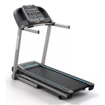 Bieżnia JOHNSON Fitness & Wellness TR50 — powierzchnia bieżni 406×1270 mm, prędkość maks. 16 km/h, maks. waga użytkownika 113 kg