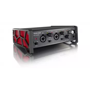 Interfejs audio Tascam US-2X2HR, 2 x wejścia XLR/combo, 192 kHz, USB 2.0, MIDI In/Out, desktop, czarny