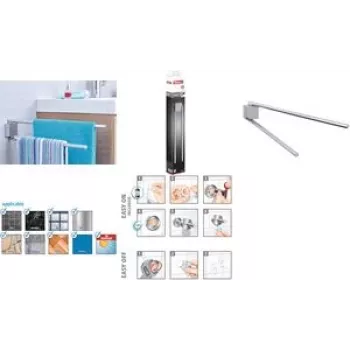 Uchwyt na ręcznik, pierścień, montowany na ścianie, stal nierdzewna TESA 40234-00000-00, szerokość 50 mm, głębokość 420 mm, wysokość 80 mm