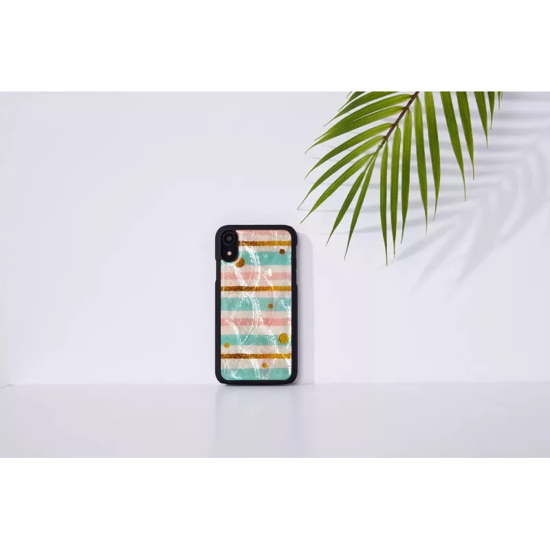 Etui na telefon iKins do iPhone XR — ochronna obudowa miętowo-czarna