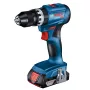 Wiertarko-wkrętarka akumulatorowa Bosch GSB 18 V — 18 V, 4 Ah Li‑Ion, 45 N·m, 500/1900 obr./min, 35 mm drewno, 10 mm stal, 2 baterie, ładowarka, walizka