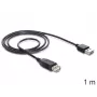Kabel USB DeLOCK EASY-USB 2.0-A 1m Czarny
