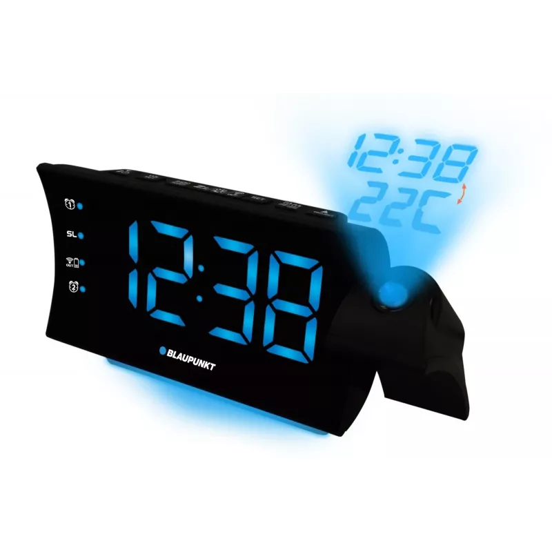 Blaupunkt CRP81USB radiobudzik z projektorem i ładowaniem USB, czarny
