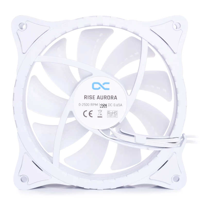 Alphacool Rise Aurora 120 mm wentylator obudowy ARGB - biały