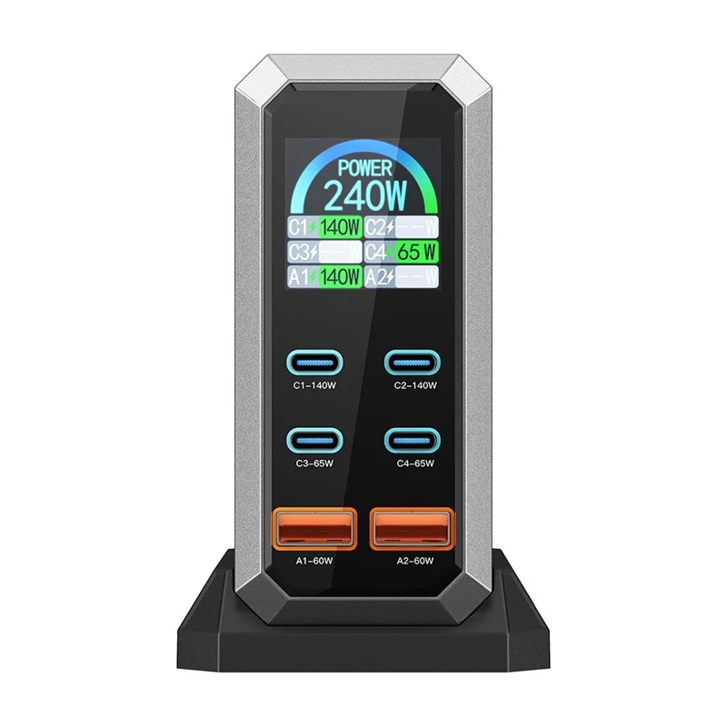 Blitzwolf BW-S31 2xUSB-A, 4xUSB-C, PD, 240W ładowarka sieciowa