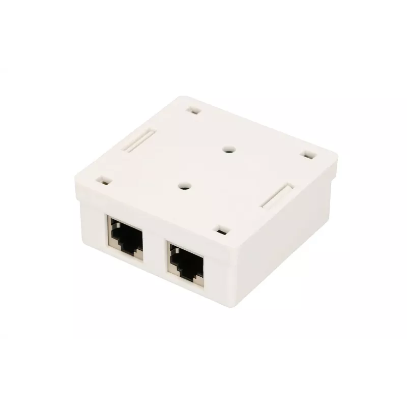 Natynkowe gniazdo sieciowe Extralink EX.9649 — 2x RJ45 Cat5e STP