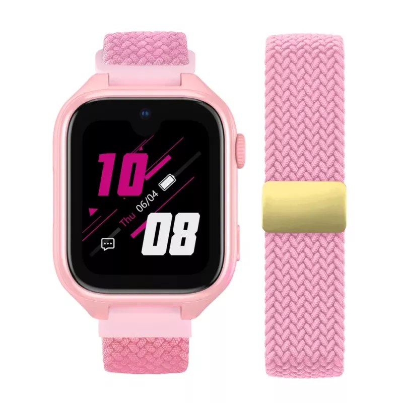 Smartwatch Stelio Junior Pro AI 4G ST-SWJ102-PK — dziecięcy zegarek 4G, różowy