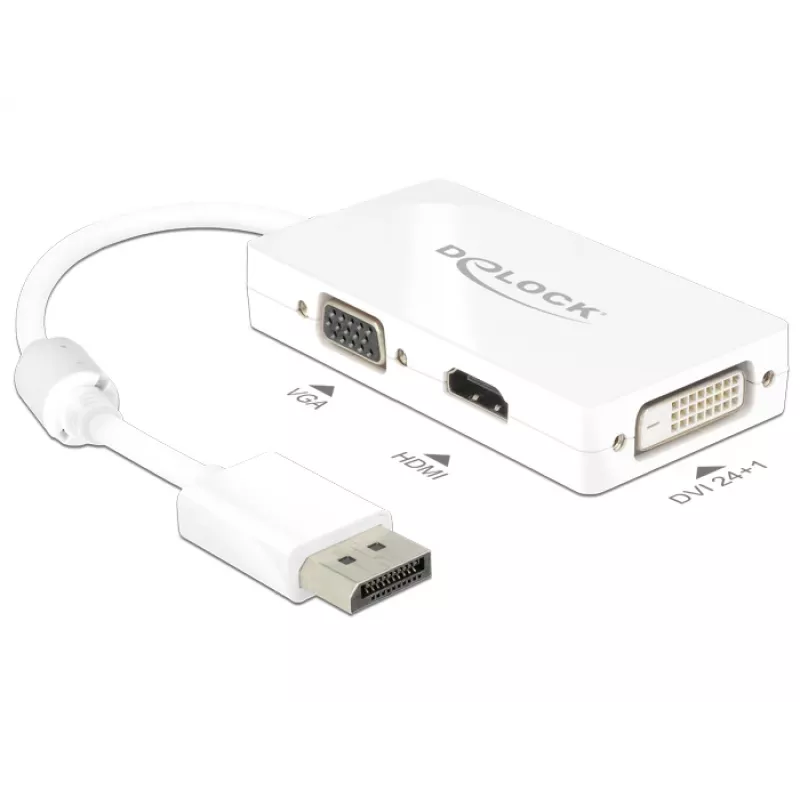 Kabel DeLOCK 0,16 m DisplayPort VGA HDMI DVI-D