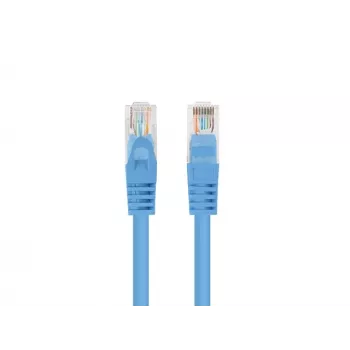 Kabel krosowy sieciowy LANBERG Cat6 U/UTP 0,25 m RJ-45 na RJ-45 niebieski