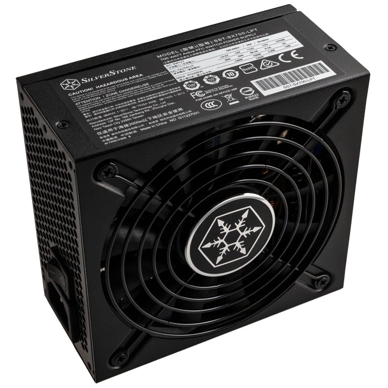 SilverStone SFX Series SX700-LPT - V1.1 - Zasilacz (wewnętrzny) - ATX12V 2.4/ EPS12V / SFX-L - 80 PLUS Platinum - AC 120/230 V - 700 Watt - aktywny PFC - Czarny