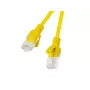 Kabel sieciowy LANBERG RJ-45 Cat5e PCU5-20CC-0025-Y, 0,25 m, żółty, U/UTP, CCA, 26 AWG