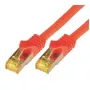 M-CAB - Kabel krosowy - RJ-45 (M) na RJ-45 (M) - 50 cm - SFTP, PiMF - kabel surowy kat. 7 - bezhalogenowy, wtryskowy, bezzaczepowy - Czerwony