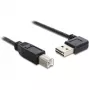 Kabel USB DeLOCK Easy - USB (M) kątowy lewo/prawo, odwracalny do USB typu B (M) - USB 2.0 - 50 cm - czarny (85167)