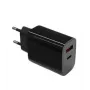 Ładowarka ścienna 2x3A USB-C + USB-A Power Delivery czarna