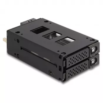 Slim Bay Wechselrahmen für 2 x 2.5? U.2 NVMe SSD mit 5.25? Rahmen