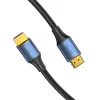 Vention Kabel HDMI-A męsko-męski w oplocie bawełnianym 8K 5M niebieski aluminium