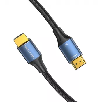 Vention Kabel HDMI-A męsko-męski w oplocie bawełnianym 8K 5M niebieski aluminium