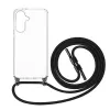 Etui FIXED do Samsung Galaxy A36 5G — Fixed Pure Neck Case TPU, czarne, kompatybilne ze smyczą