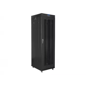 Szafa rack LANBERG FF01-6842-23BL 42U wolnostojąca, 2127,5×600×800 mm, IP20, zamek na klucz, kółka jezdne