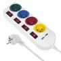 Listwa zasilająca MACLEAN MCE229W — 4 gniazda, 2× USB, kabel 1,5 m, typ F, 10 A, biała