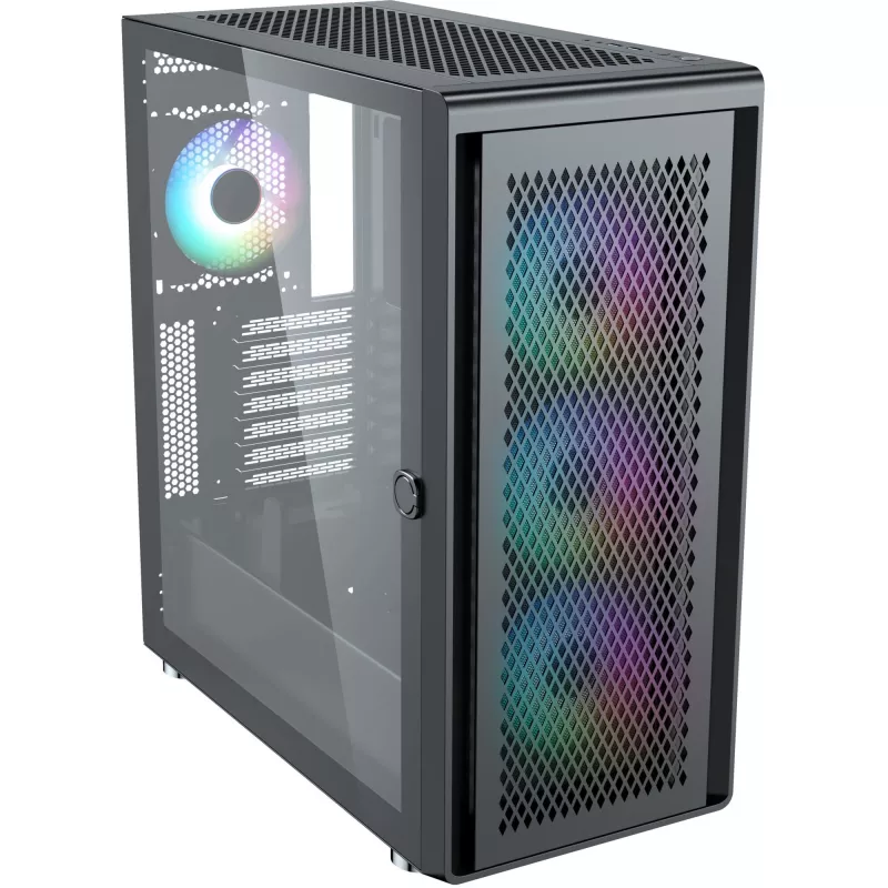 Obudowa PC Silentware Air 100 Czarny — obudowa mid-tower kompatybilna z ATX, wykończona na czarno