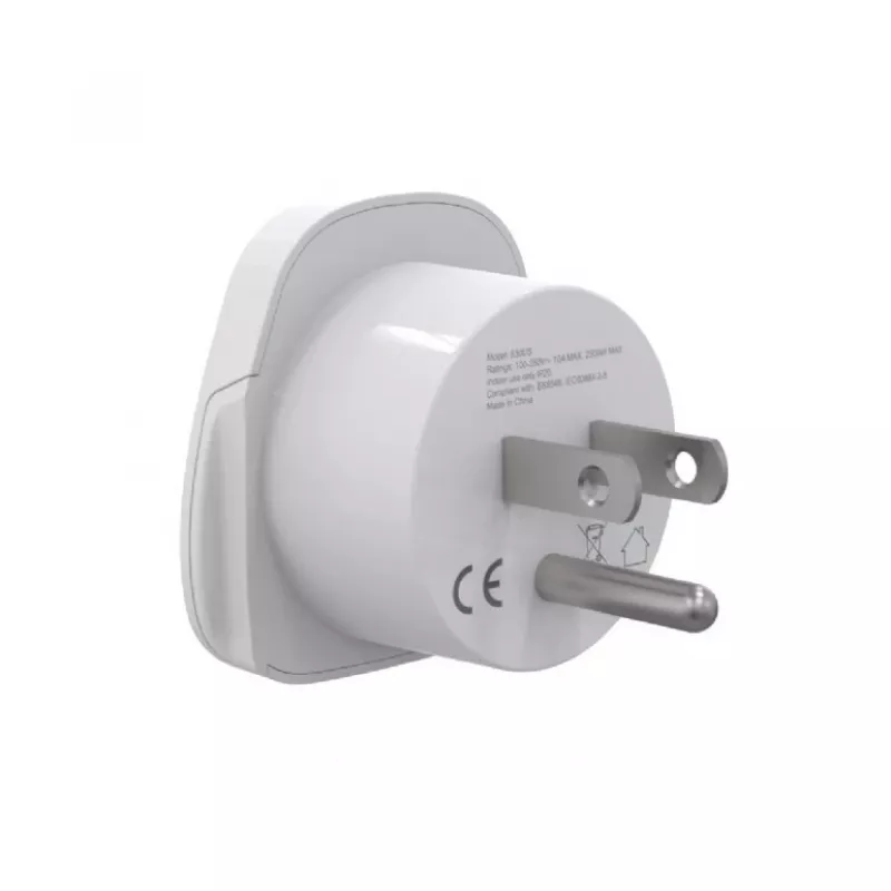 Adapter podróżny GEMBIRD A-AC-USMINTF — Wtyczka światowa na amerykańską, 10 A
