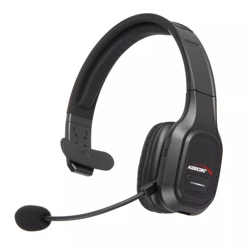 Słuchawki Bluetooth Audiocore 74452, czerwonyukcja szumów, mikrofon, call center, Google Siri, biurowe, bezprzewodowe