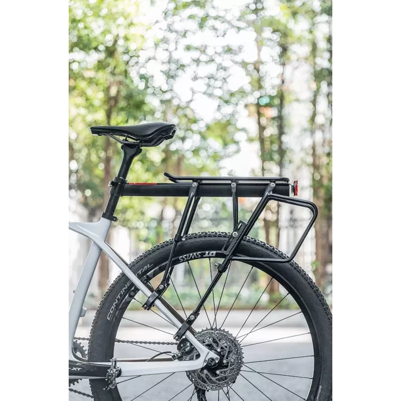 Rockbros 33210004001 czarny bagażnik rowerowy z półką
