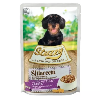 STUZZY Sfilaccetti Wołowina z makaronem - mokra karma dla psów - 100g