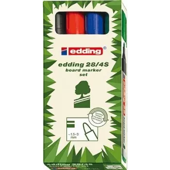 Marker permanentny cienkopis Edding 28-E4 czarny niebieski zielony czerwony