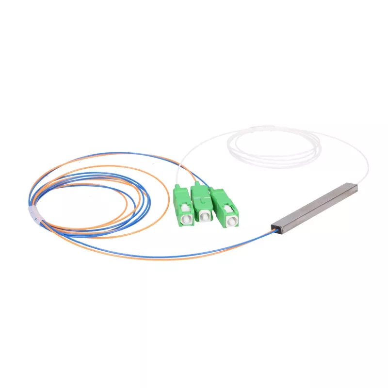 Rozgałęźnik kablowy Extralink Splitter 1:2 PLC SC/APC 900µm 1m biały