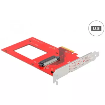 DeLOCK PCI Express x4 Card to 1 x internal U.3 czerwony srebrny