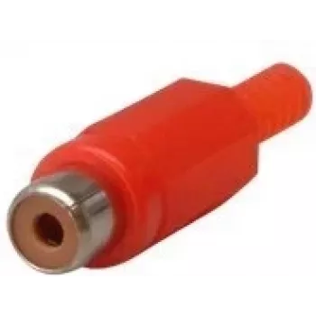 Gniazdo RCA, oznaczenie czerwone, do kabla o średnicy do 4 mm (10805B)